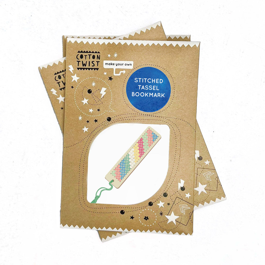 Cotton Twist - DIY Craft Kit - Kids: Make Your Own Stitched Tassel Bookmark