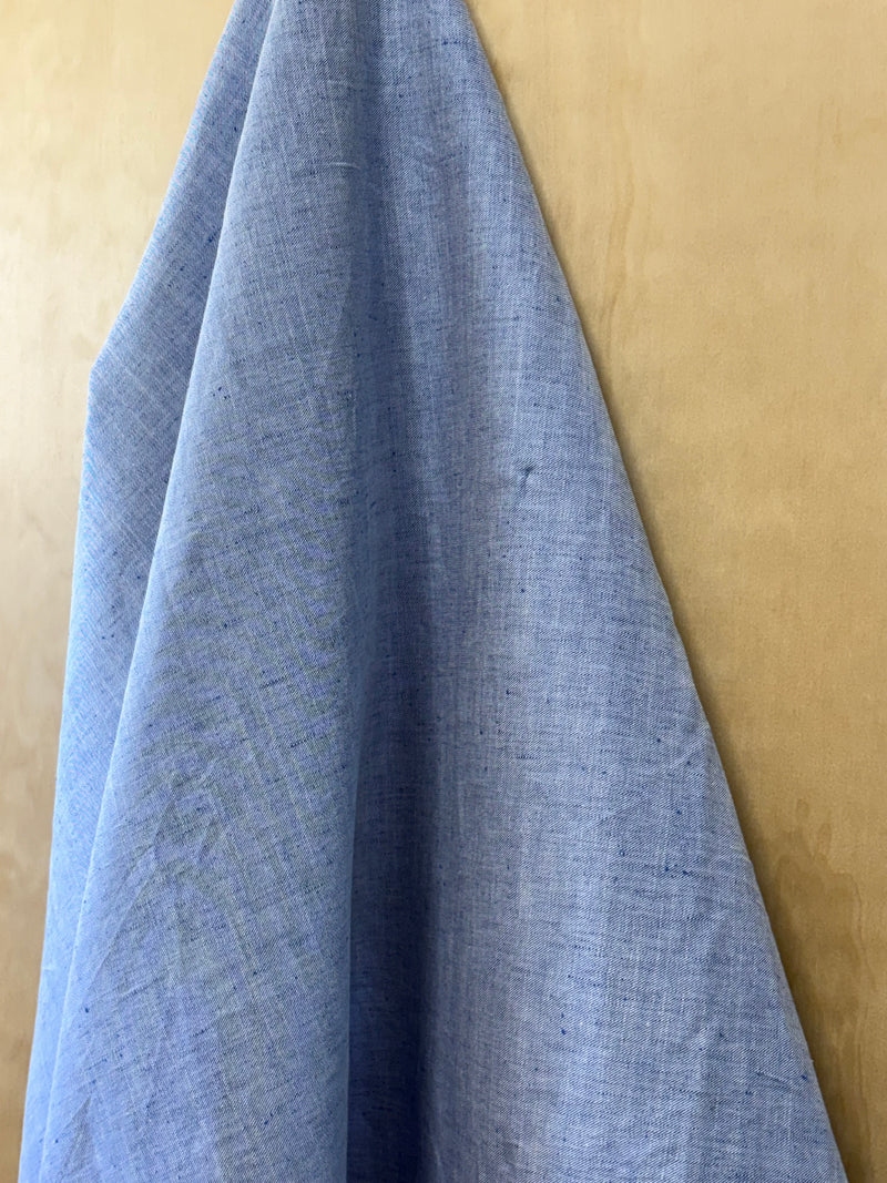 Memphis China Blue - cotton linen elastane