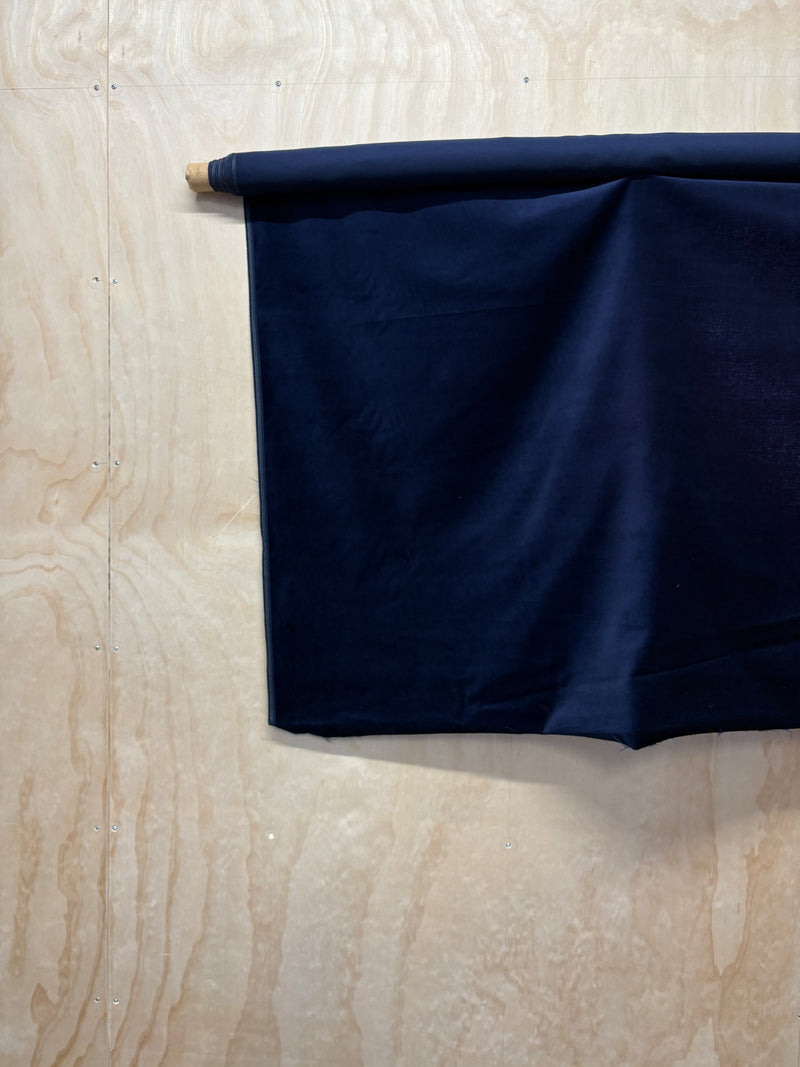 Navy Cotton Velveteen
