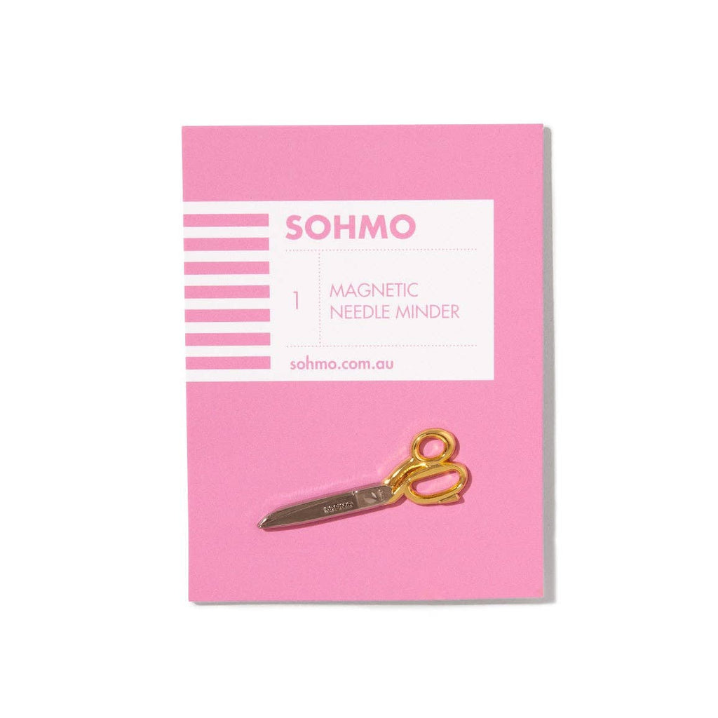 SOHMO Mini Scissors Needle Minder - Enamel Replica of Our Gold Tailoring Scissors