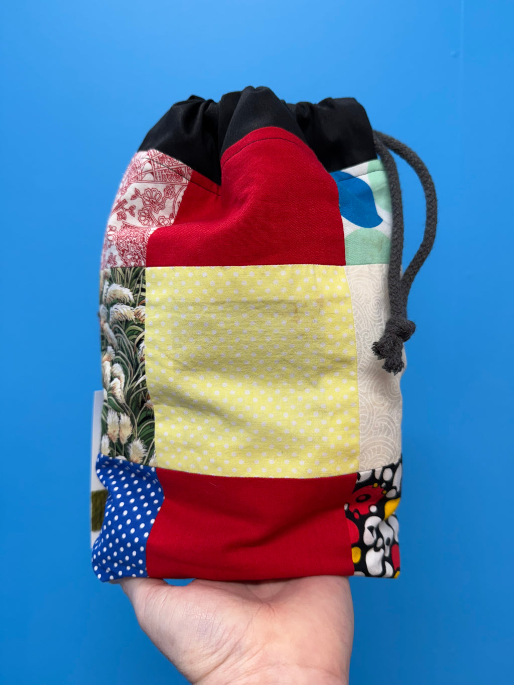 Nothing New Project Bag - Blue Spot Patchwork