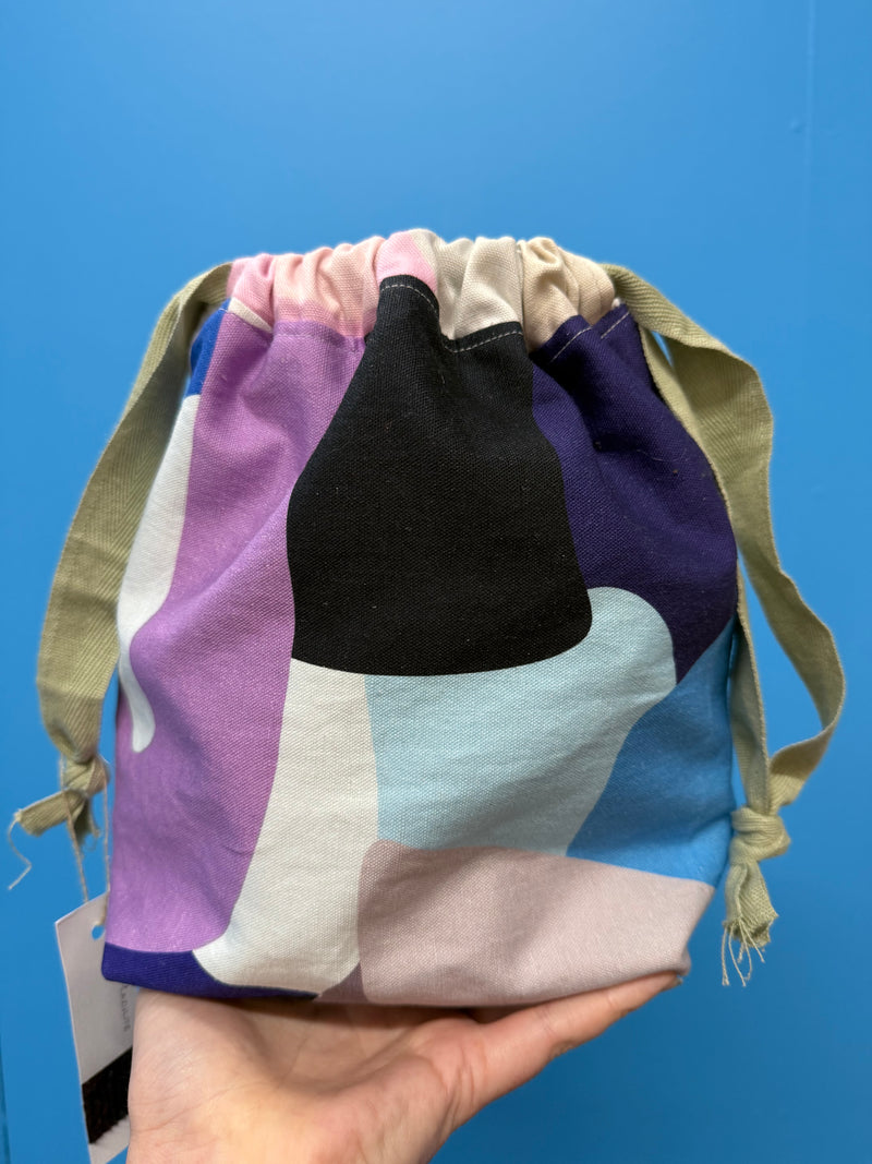 Nothing New Project Bag - Purple/Blue/Green Abstract Shapes