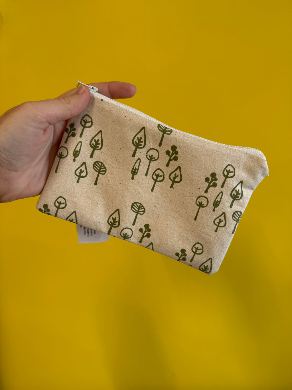 Nothing New Notions Pouch - Cream Patterned