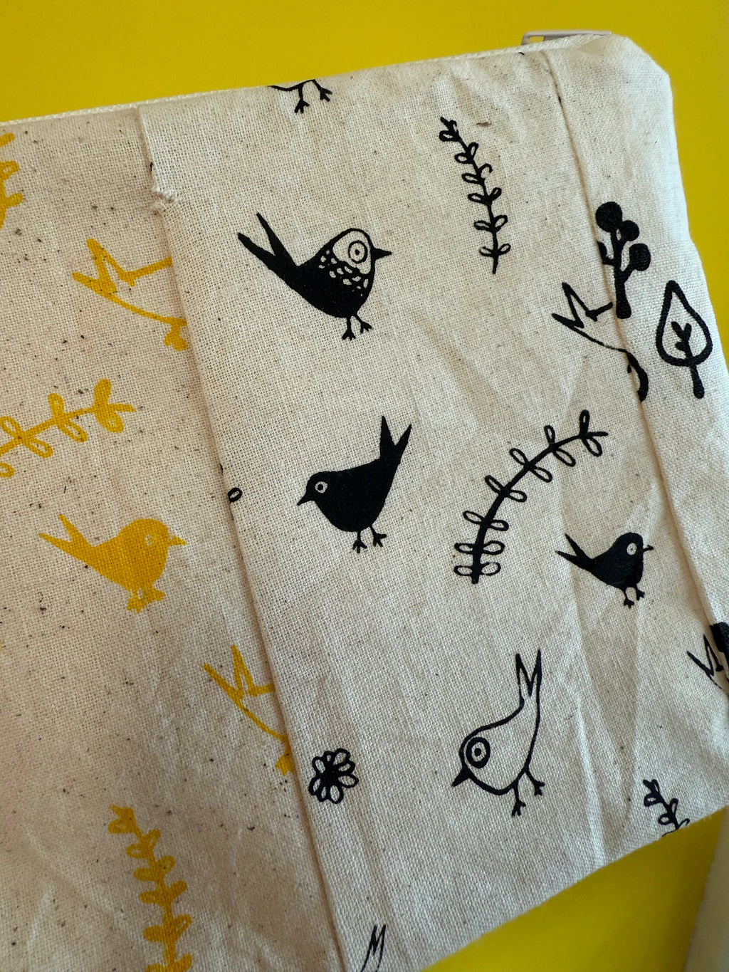Nothing New Notions Pouch - Screenprinted Birds