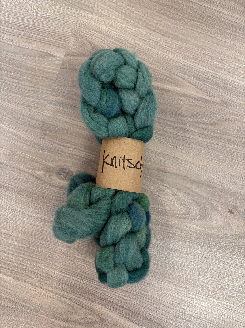 Knitsch hand-dyed Corriedale fibre - Conservation