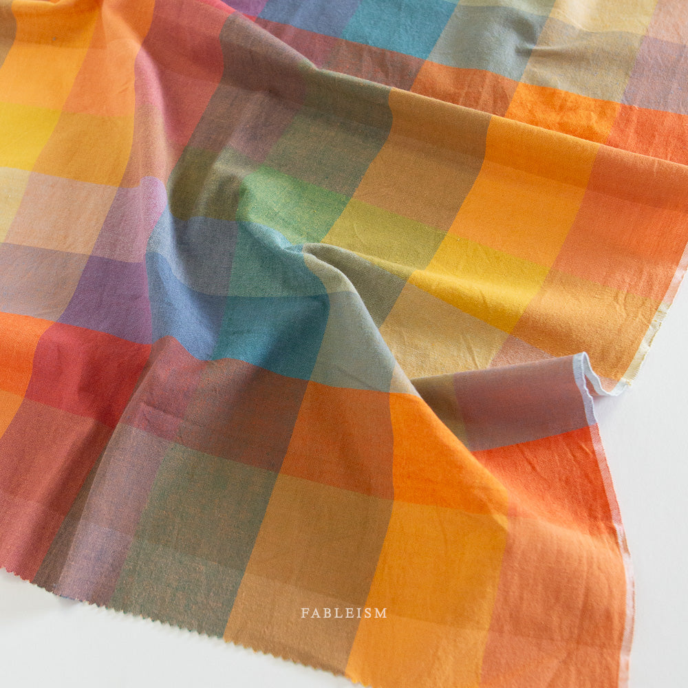 Wide Happy Checkers Bold - Fableism Fabric