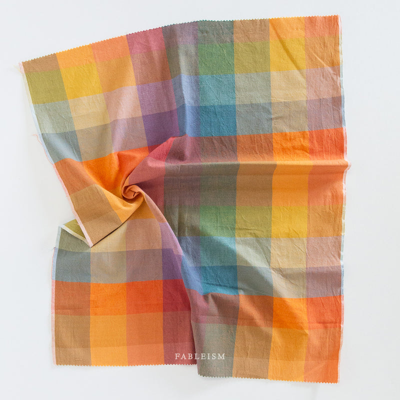 Wide Happy Checkers - Fableism Fabric - PRE-ORDER