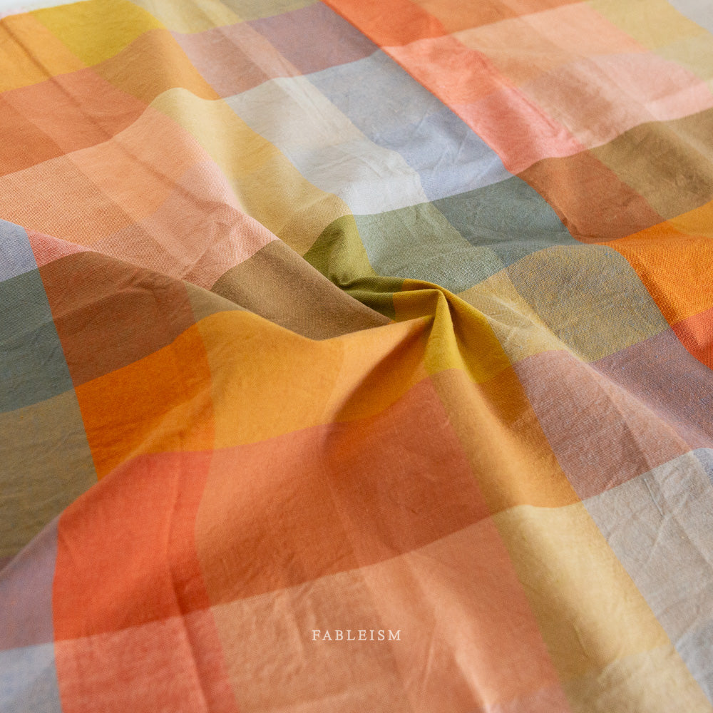 Wide Happy Checkers Retro - Fableism Fabric - PRE-ORDER