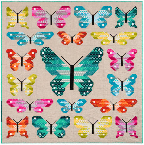 Lepidoptera quilt pattern and fabric pack - re-loved