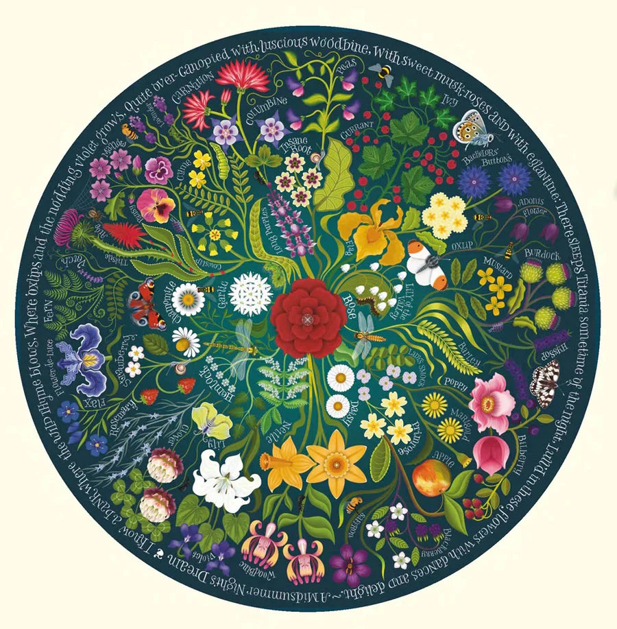 Thames & Hudson - Shakespeares Flowers 1,000 pc Round Puzzle