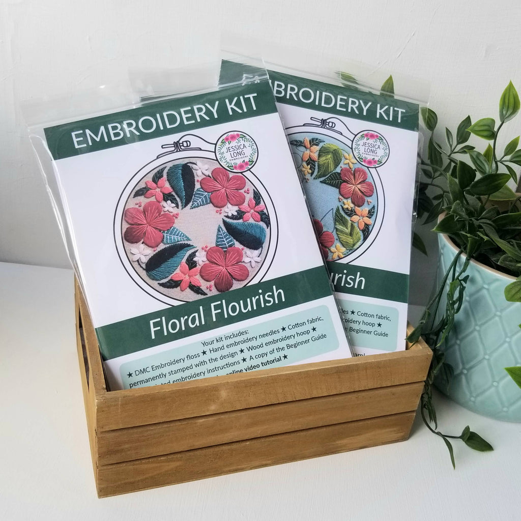 Floral Flourish Beginner Embroidery Kit