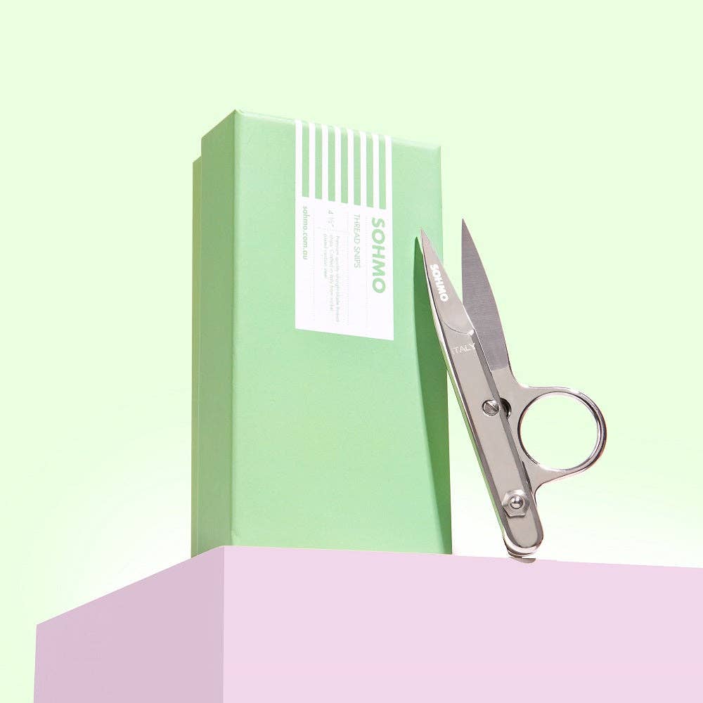 SOHMO Thread Snips - Italian Spring-Loaded Snips with Knife-Edge Blade