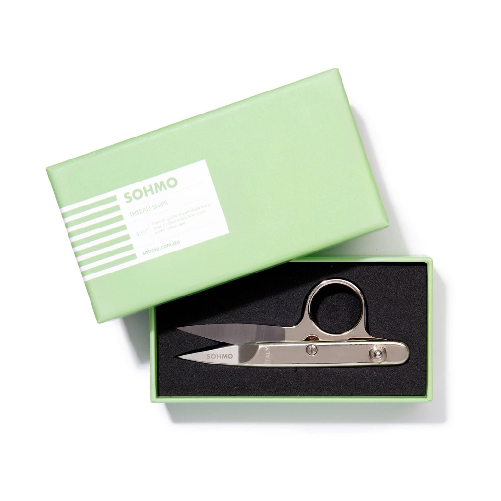 SOHMO Thread Snips - Italian Spring-Loaded Snips with Knife-Edge Blade