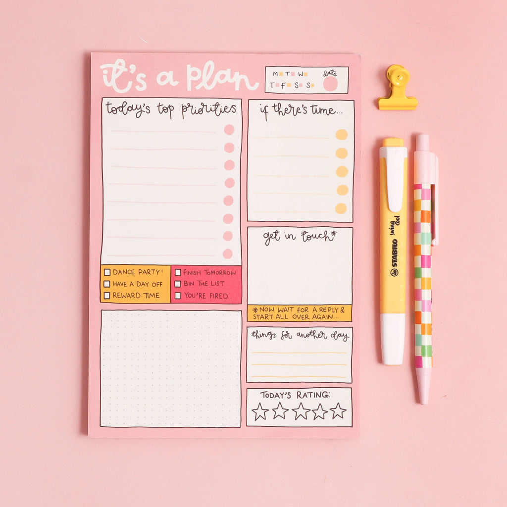 Oh, Laura A5 notepad - daily planner - it’s a plan
