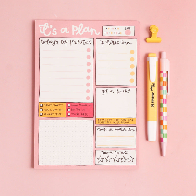 Oh, Laura A5 notepad - daily planner - it’s a plan