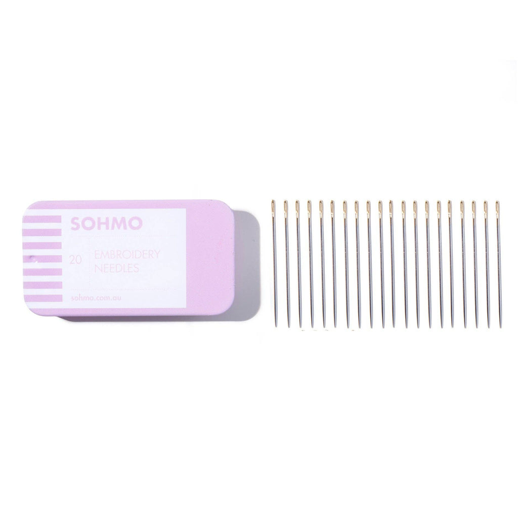 SOHMO Embroidery Needles — Japanese-Made Crewel Needles, Pack of 20