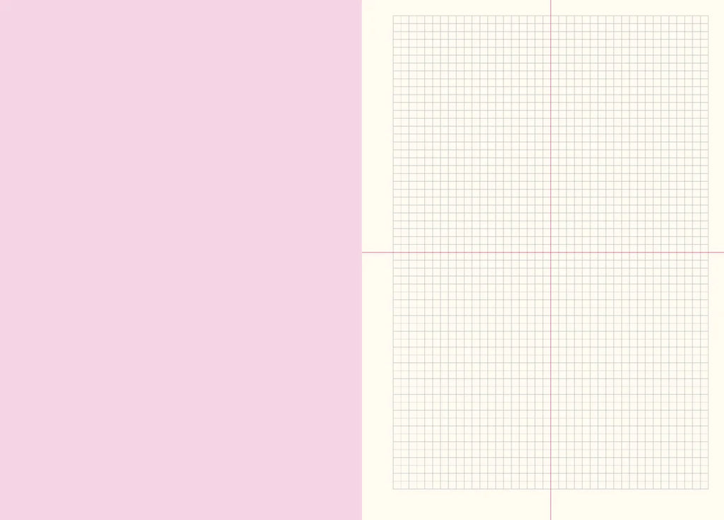 Gradient background transitioning from pink to white with grid pattern